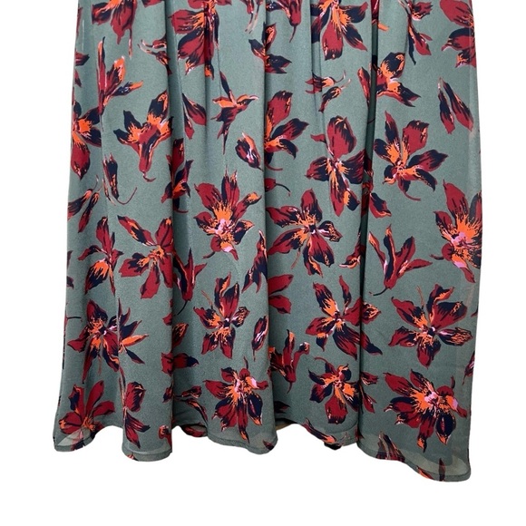 Madewell Ruffle Sleeve Women’s Dress In Winter Orchid Dark Florals Sz 4 - Picture 7 of 13